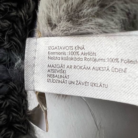 MICHAEL KORS TWEED STRIPE FAUX FUR EARMUFFS OS GRAY/BLUE NWT main image 7
